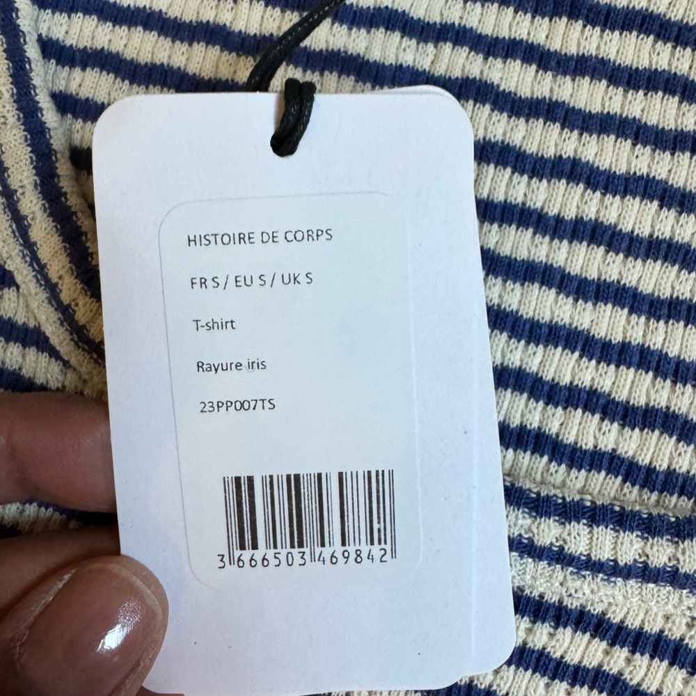 YSÉ Paris Scoop Neck - Navy & White (S) - Picture 3 of 3